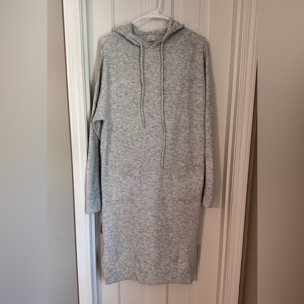a new day Heather Gray Long Sleeve Hoodie Sweater Dress